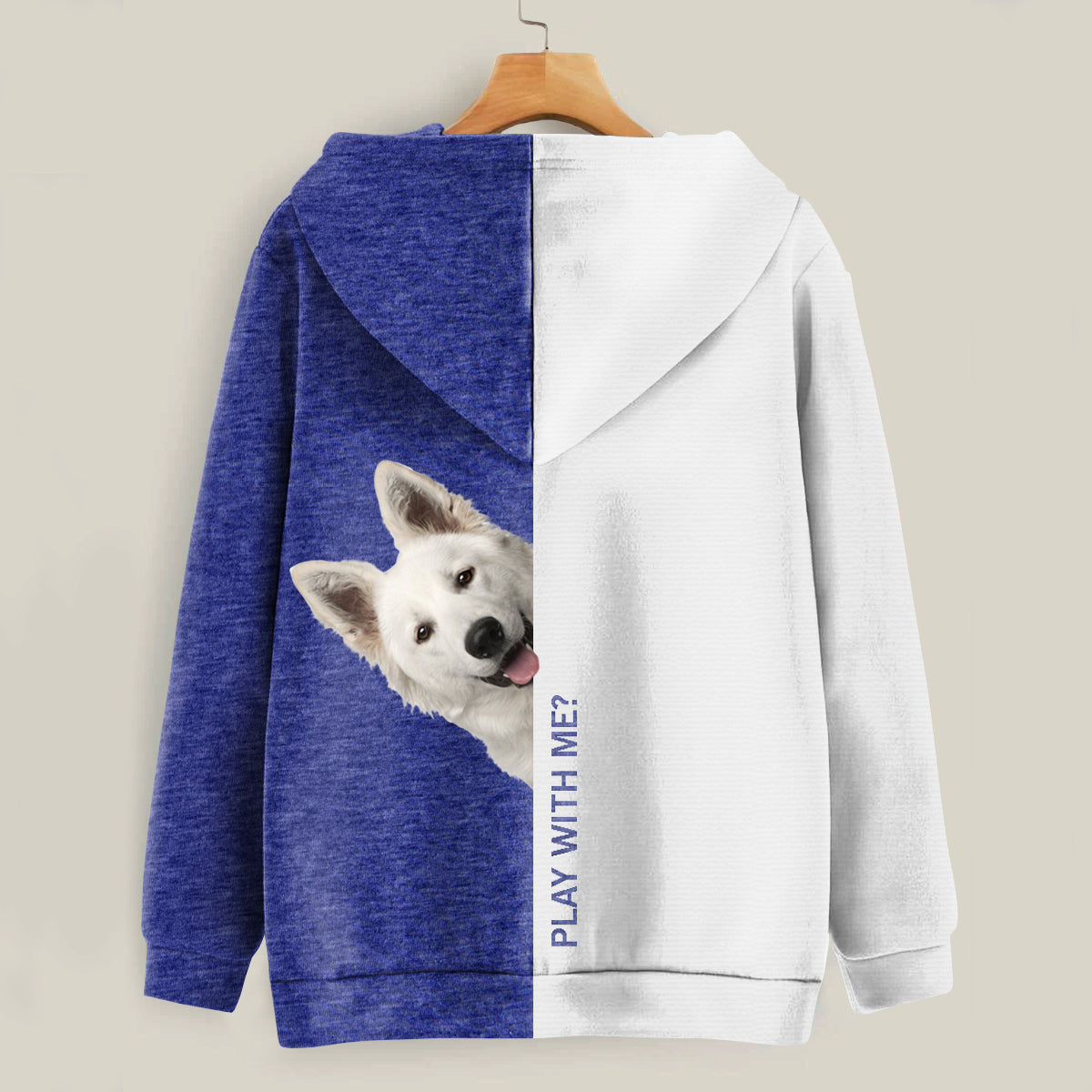 Funny Happy Time - Berger Blanc Suisse Hoodie V1