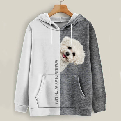 Funny Happy Time - Sweat à capuche Bichon Frise V1