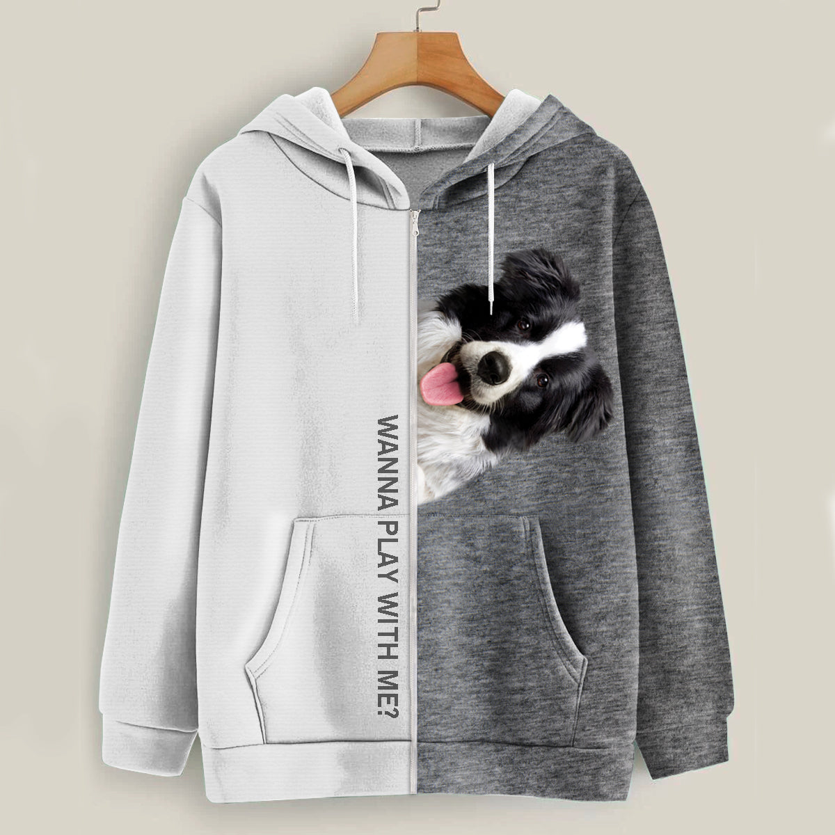 Funny Happy Time - Border Collie Hoodie V1