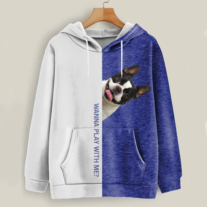 Funny Happy Time - Boston Terrier Hoodie V1