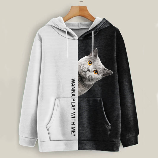 Funny Happy Time - British Shorthair Cat Hoodie V1
