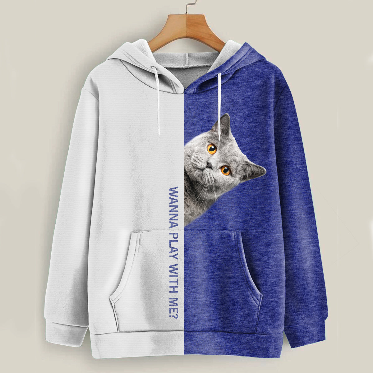 Funny Happy Time - British Shorthair Cat Hoodie V1