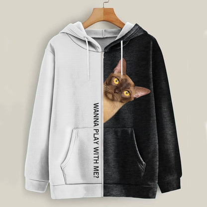 Funny Happy Time - Burmese Cat Hoodie V1