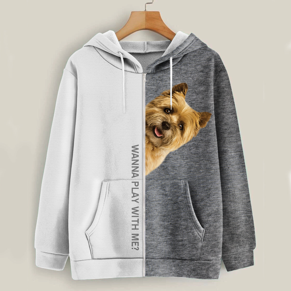 Funny Happy Time - Sweat à capuche Cairn Terrier V1