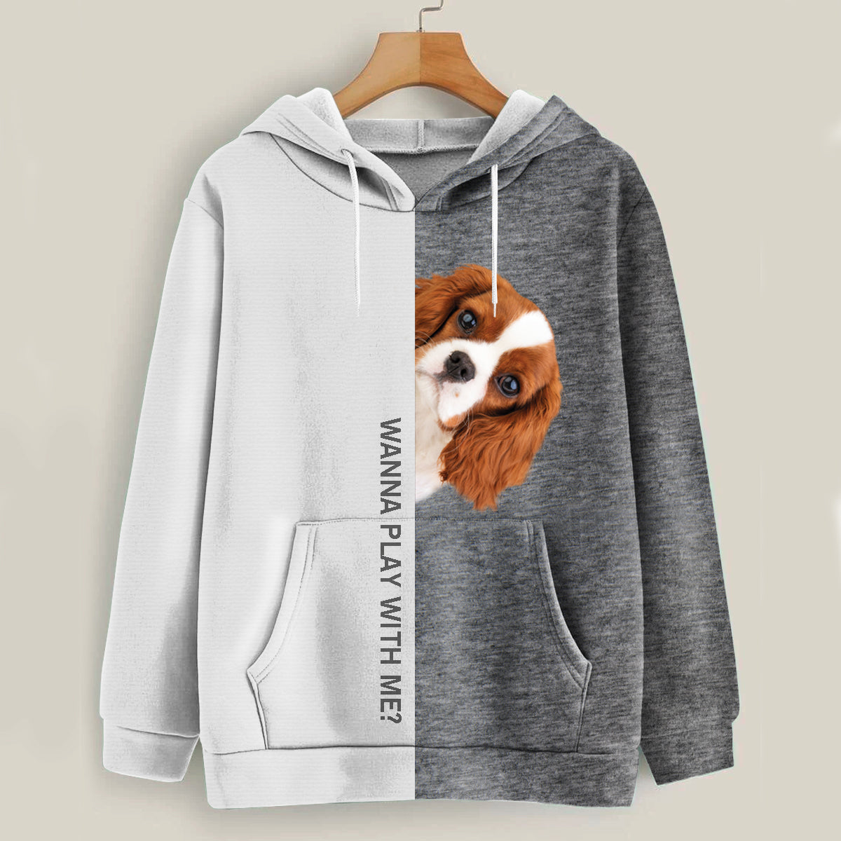Funny Happy Time - Sweat à capuche Cavalier King Charles Spaniel V3