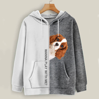 Funny Happy Time - Sweat à capuche Cavalier King Charles Spaniel V3