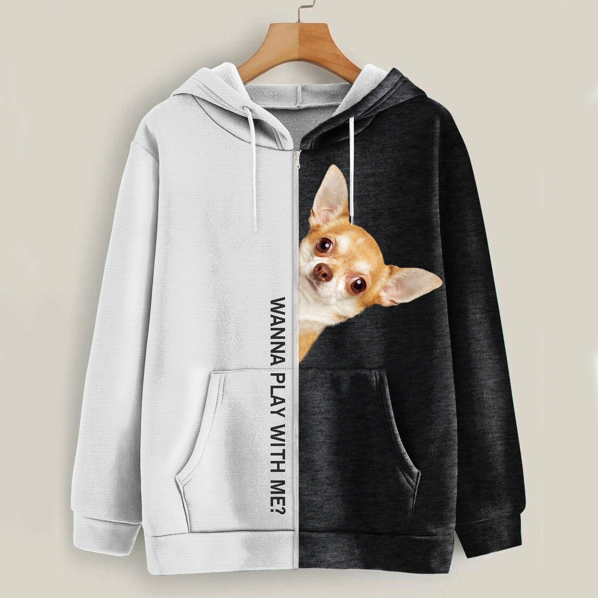 Lustige glückliche Zeit - Chihuahua Hoodie V1