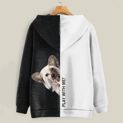 Funny Happy Time - Chinese Crested Hoodie V1