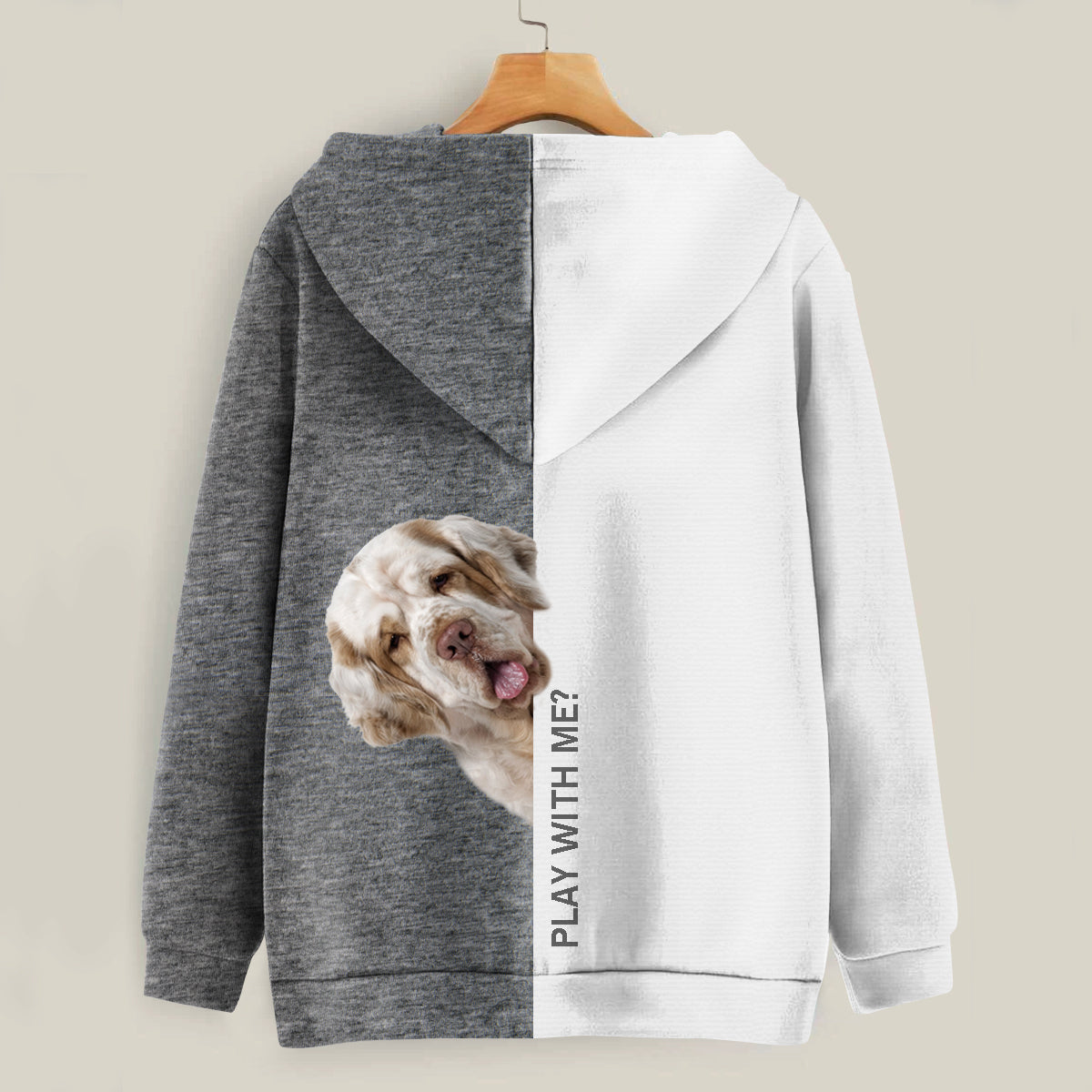 Funny Happy Time - Clumber Spaniel Hoodie V1