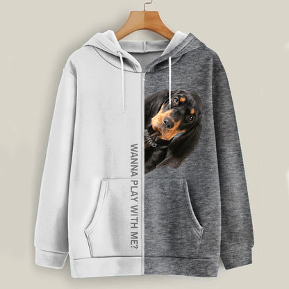 Funny Happy Time - Sweat à capuche Coonhound V1