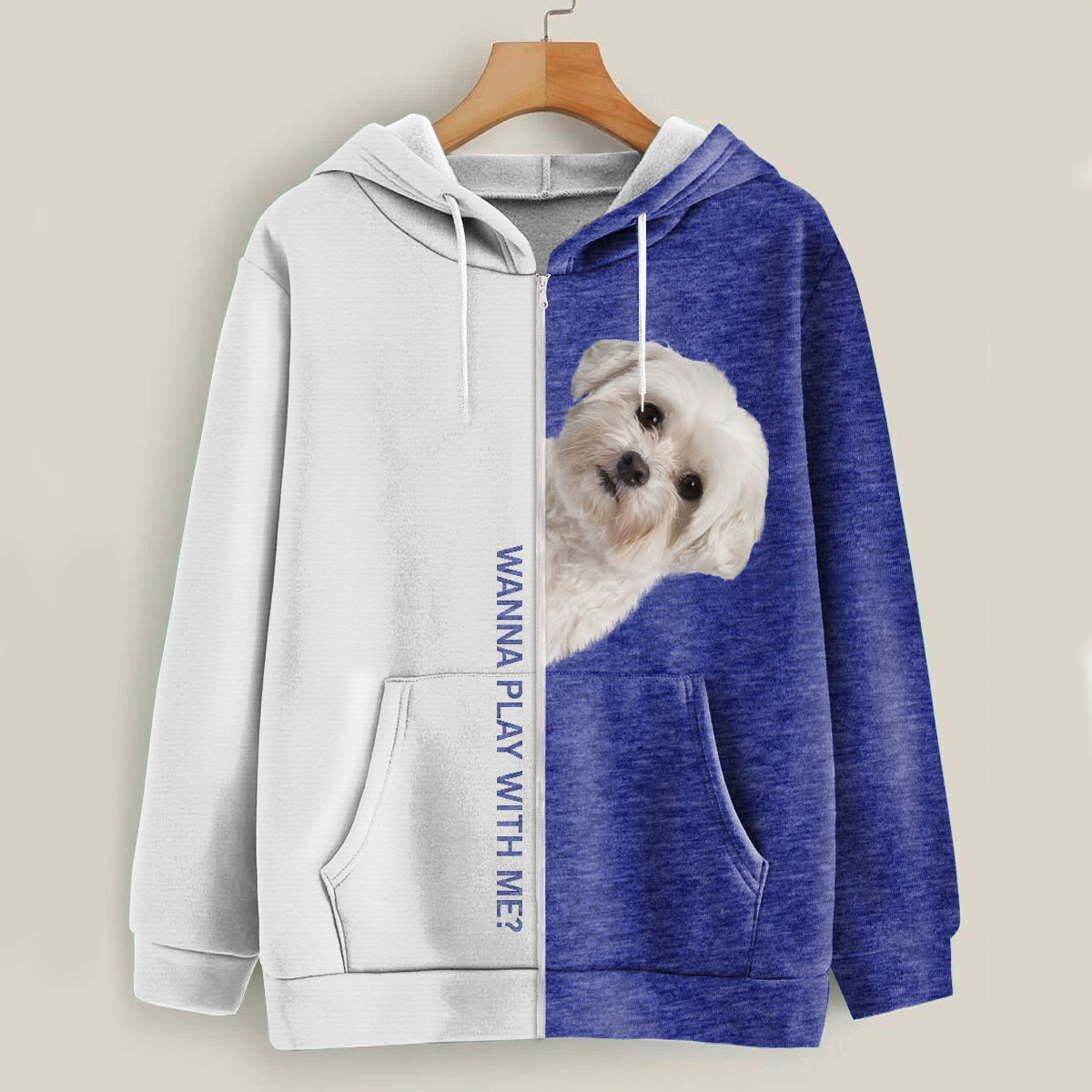 Funny Happy Time - Coton De Tulear Hoodie V1