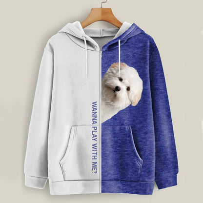 Funny Happy Time - Coton De Tulear Hoodie V2