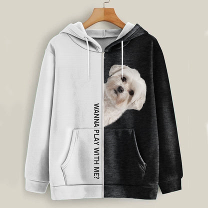 Funny Happy Time - Coton De Tulear Hoodie V1