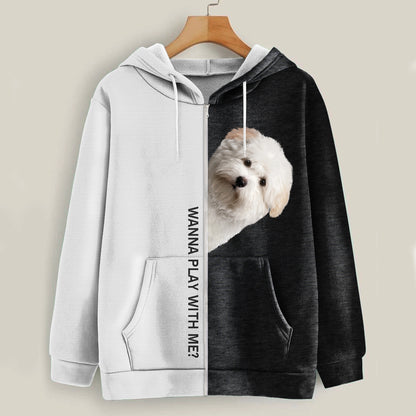 Funny Happy Time - Coton De Tulear Hoodie V2