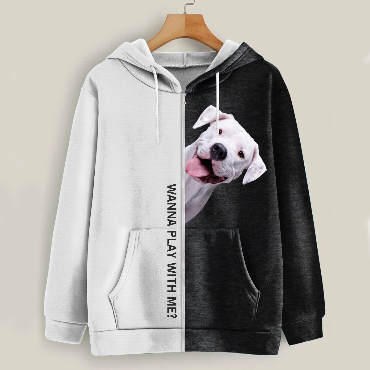 Lustige glückliche Zeit - Dogo Argentino Hoodie V1