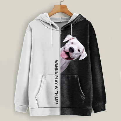 Funny Happy Time - Sweat à capuche Dogo Argentino V1