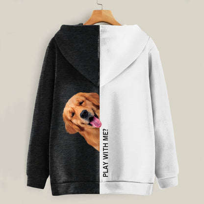 Funny Happy Time - Golden Retriever Hoodie V1