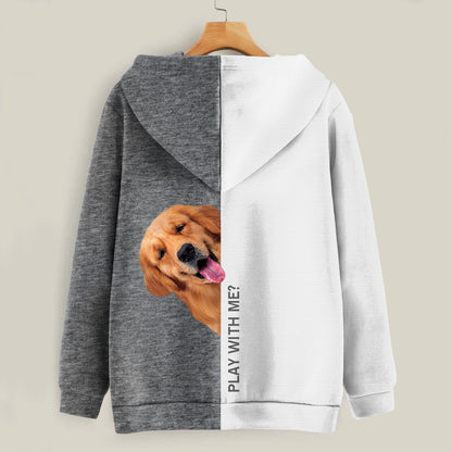 Funny Happy Time - Golden Retriever Hoodie V1