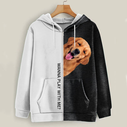 Funny Happy Time - Golden Retriever Hoodie V1