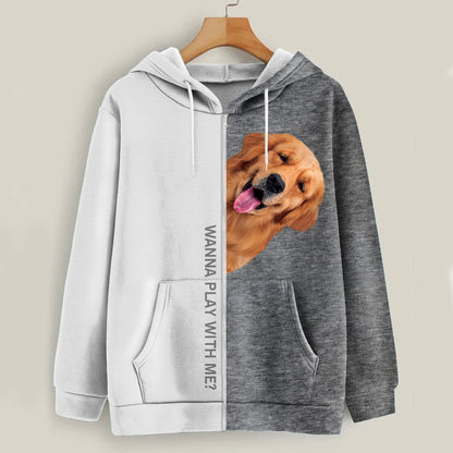 Funny Happy Time - Golden Retriever Hoodie V1