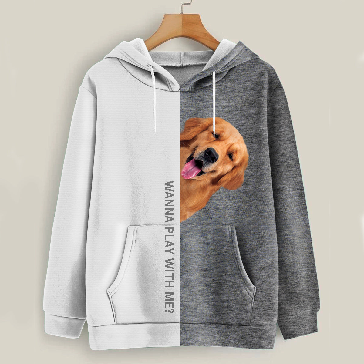 Funny Happy Time - Golden Retriever Hoodie V1