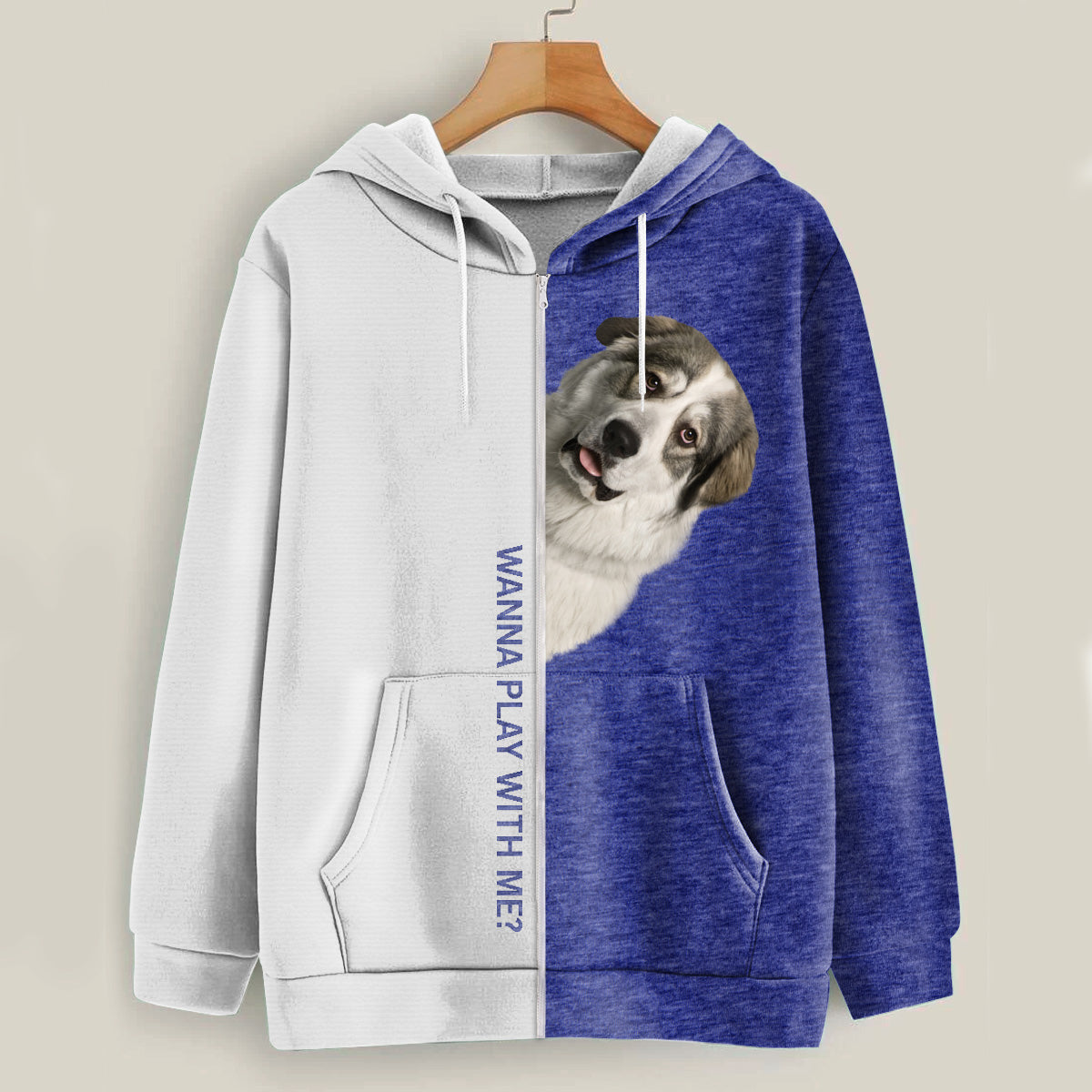 Funny Happy Time - Great Pyrenees Hoodie V1