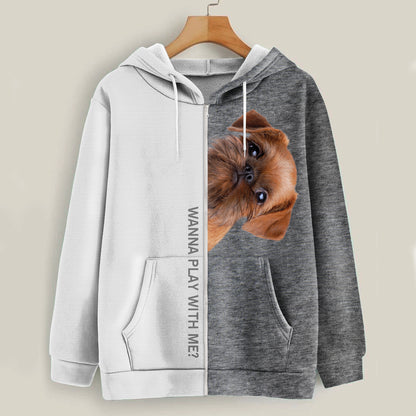 Funny Happy Time - Griffon Bruxellois Hoodie V1