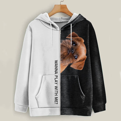 Funny Happy Time - Griffon Bruxellois Hoodie V1