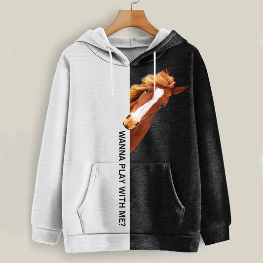 Funny Happy Time - Horse Hoodie V1