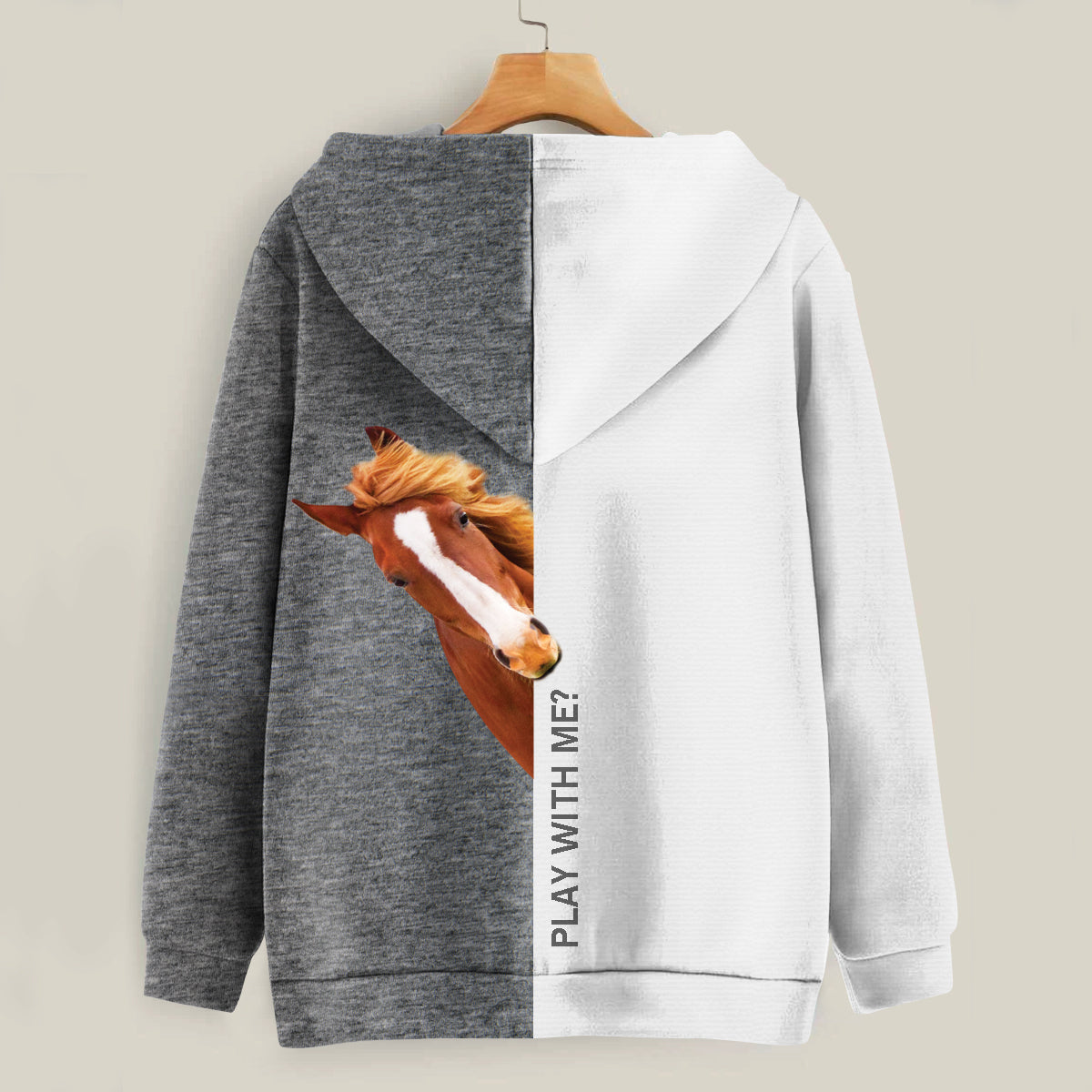 Funny Happy Time - Horse Hoodie V1