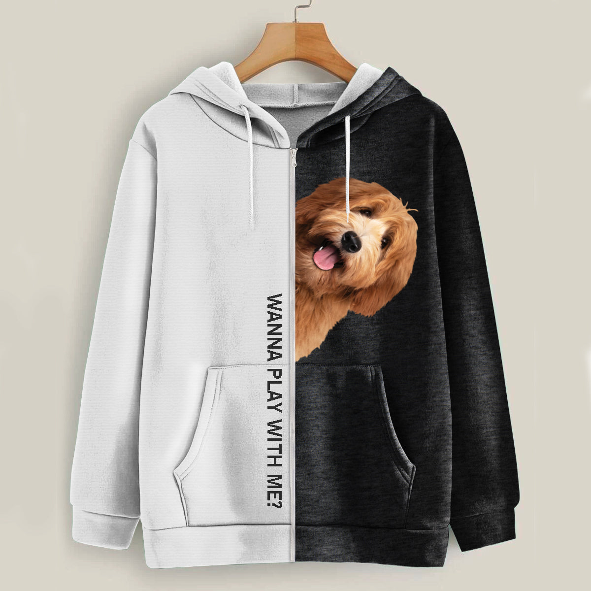 Lustige glückliche Zeit - Labradoodle Hoodie V1