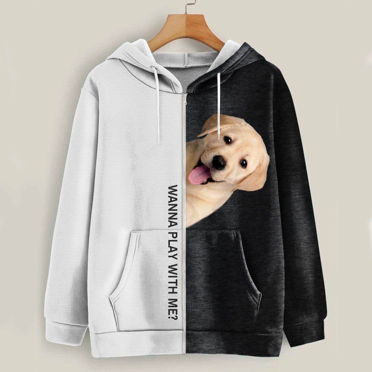 Funny Happy Time - Labrador Hoodie V1