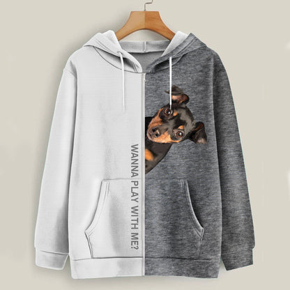 Funny Happy Time - Miniature Pinscher Hoodie V1