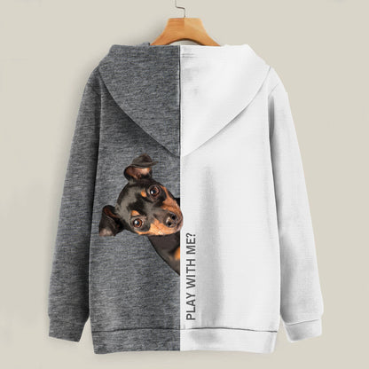 Funny Happy Time - Miniature Pinscher Hoodie V1