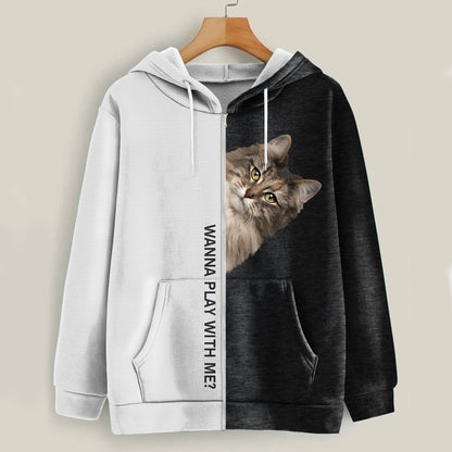 Funny Happy Time - Norwegian Forest Hoodie V1