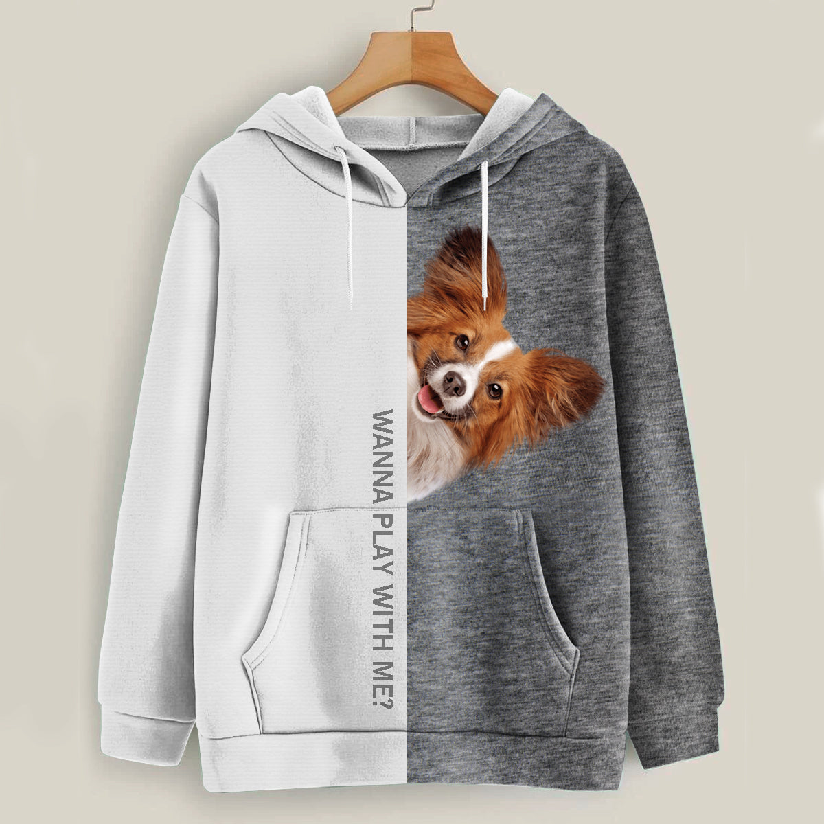 Funny Happy Time - Papillon Hoodie V1