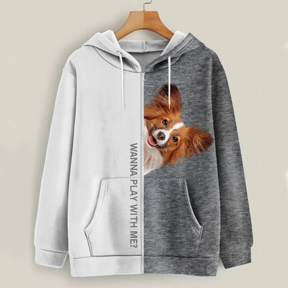 Funny Happy Time - Papillon Hoodie V1