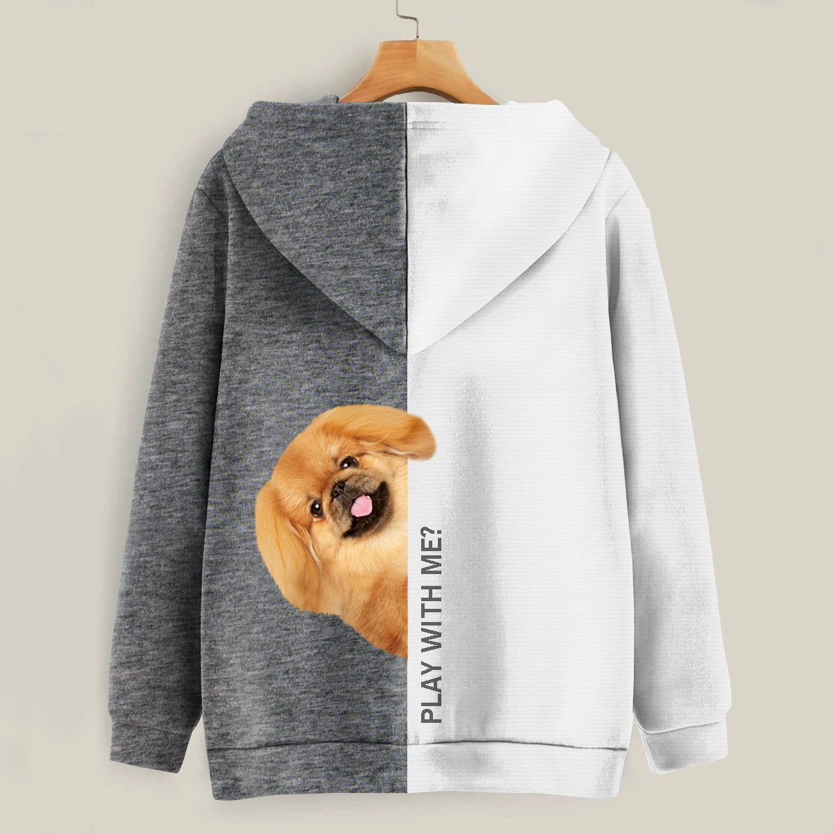 Funny Happy Time - Pekingese Hoodie V1