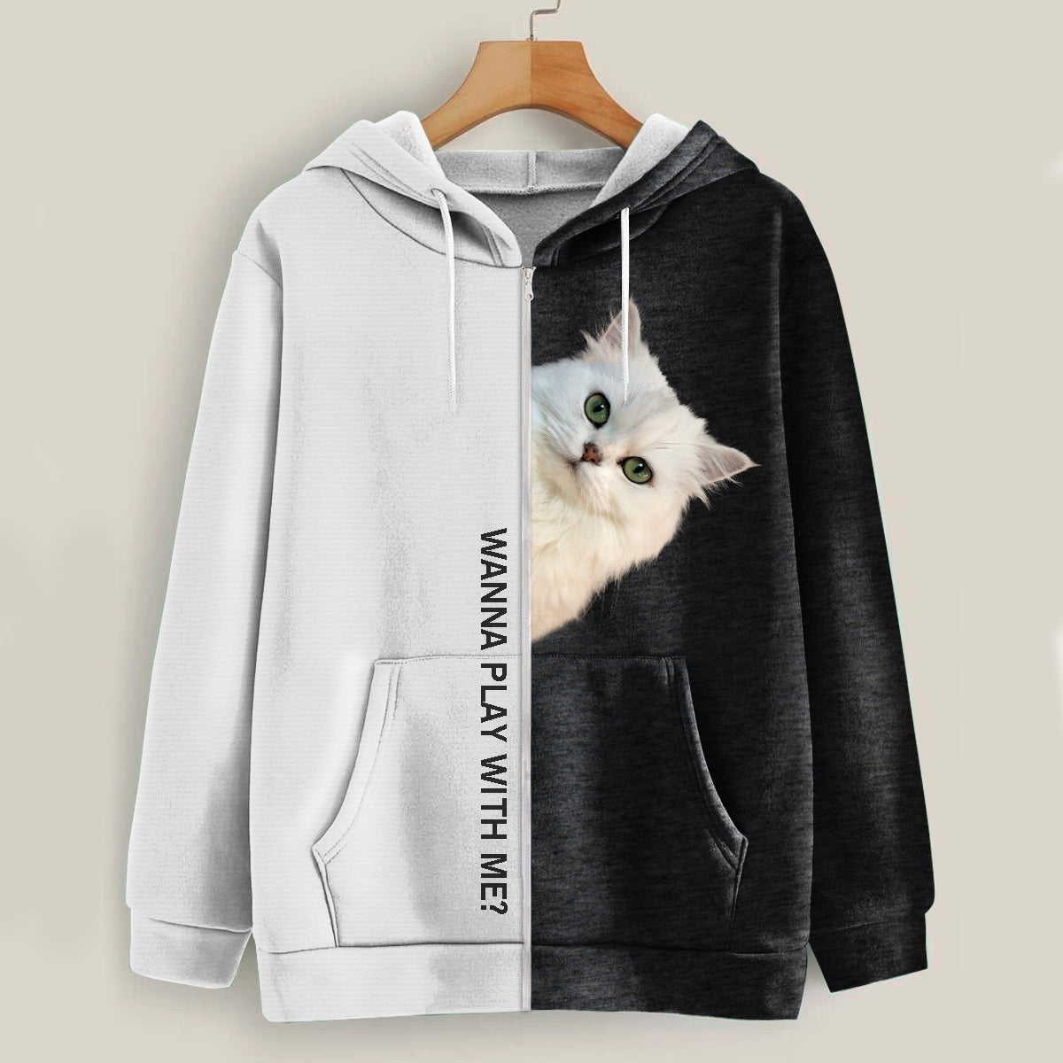 Funny Happy Time - Persian Chinchilla Cat Hoodie V1