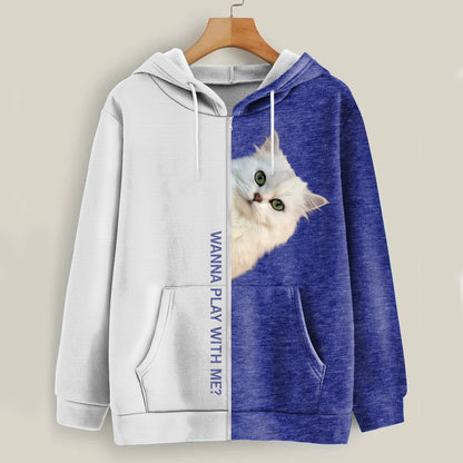 Funny Happy Time - Persian Chinchilla Cat Hoodie V1