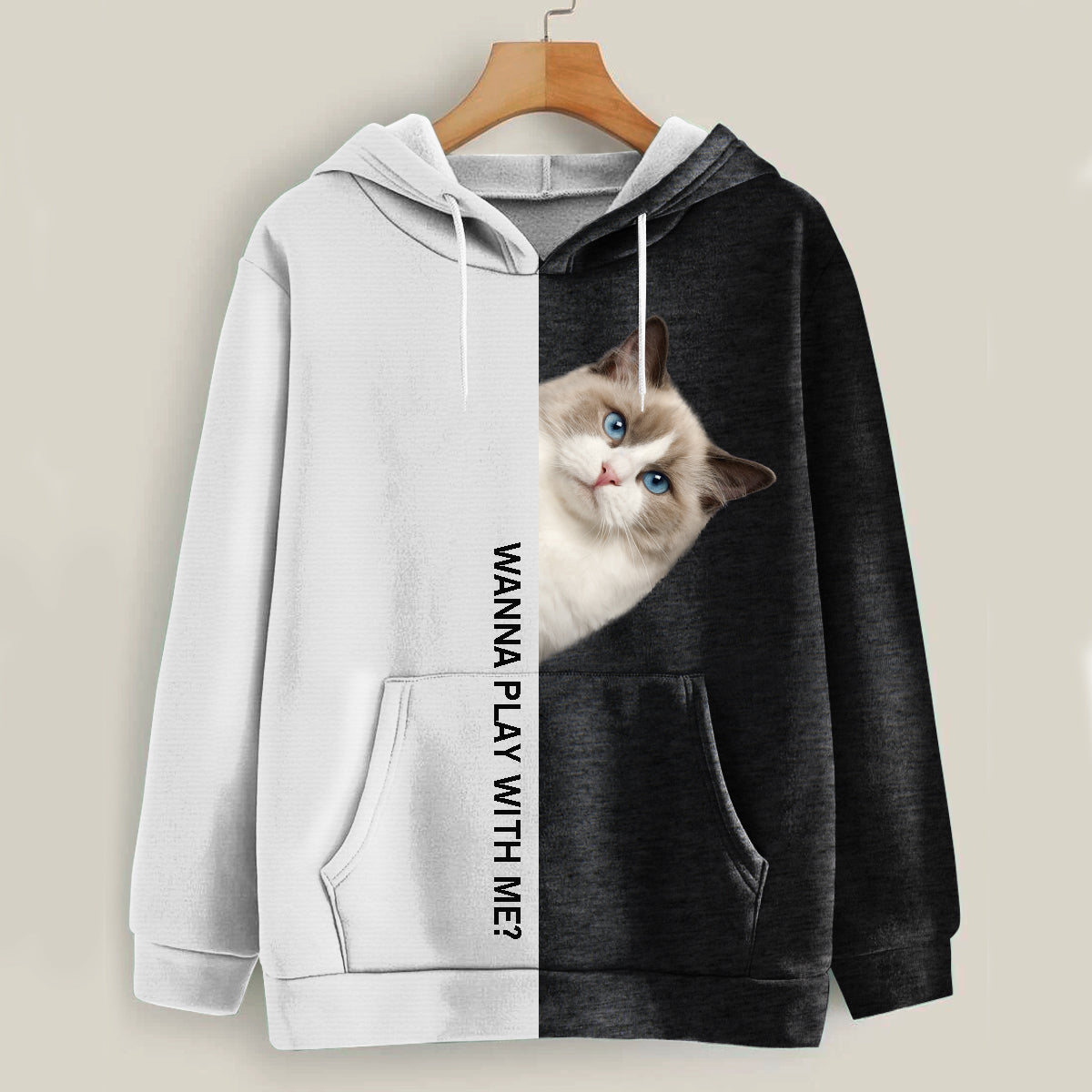 Lustige glückliche Zeit - Ragdoll Cat Hoodie V1