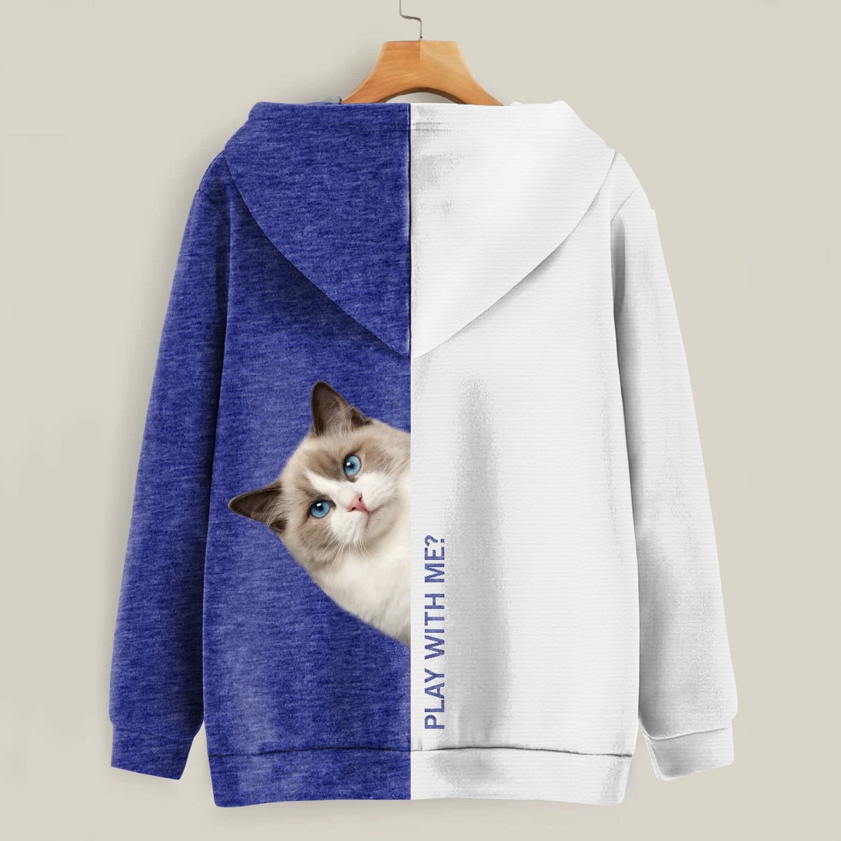 Lustige glückliche Zeit - Ragdoll Cat Hoodie V1