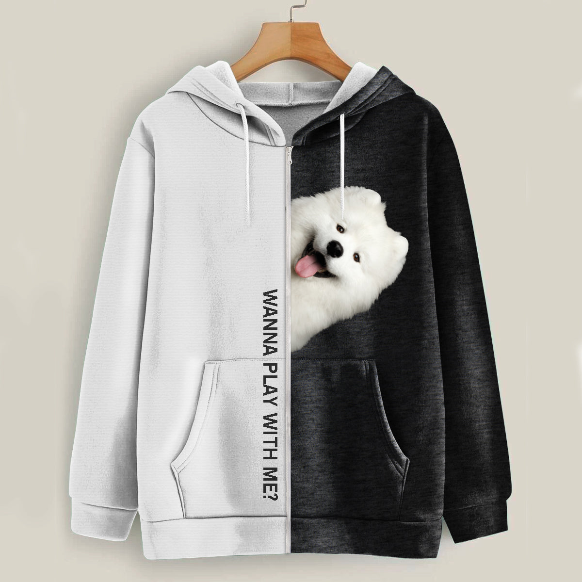 Funny Happy Time - Samoyed Hoodie V1