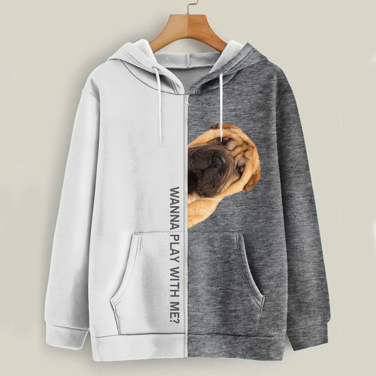 Funny Happy Time - Shar Pei Hoodie V1