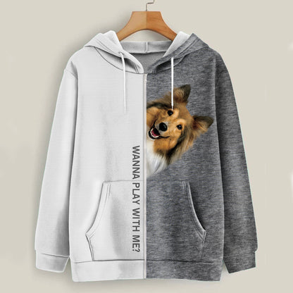 Funny Happy Time - Shetland Sheepdog Hoodie V1