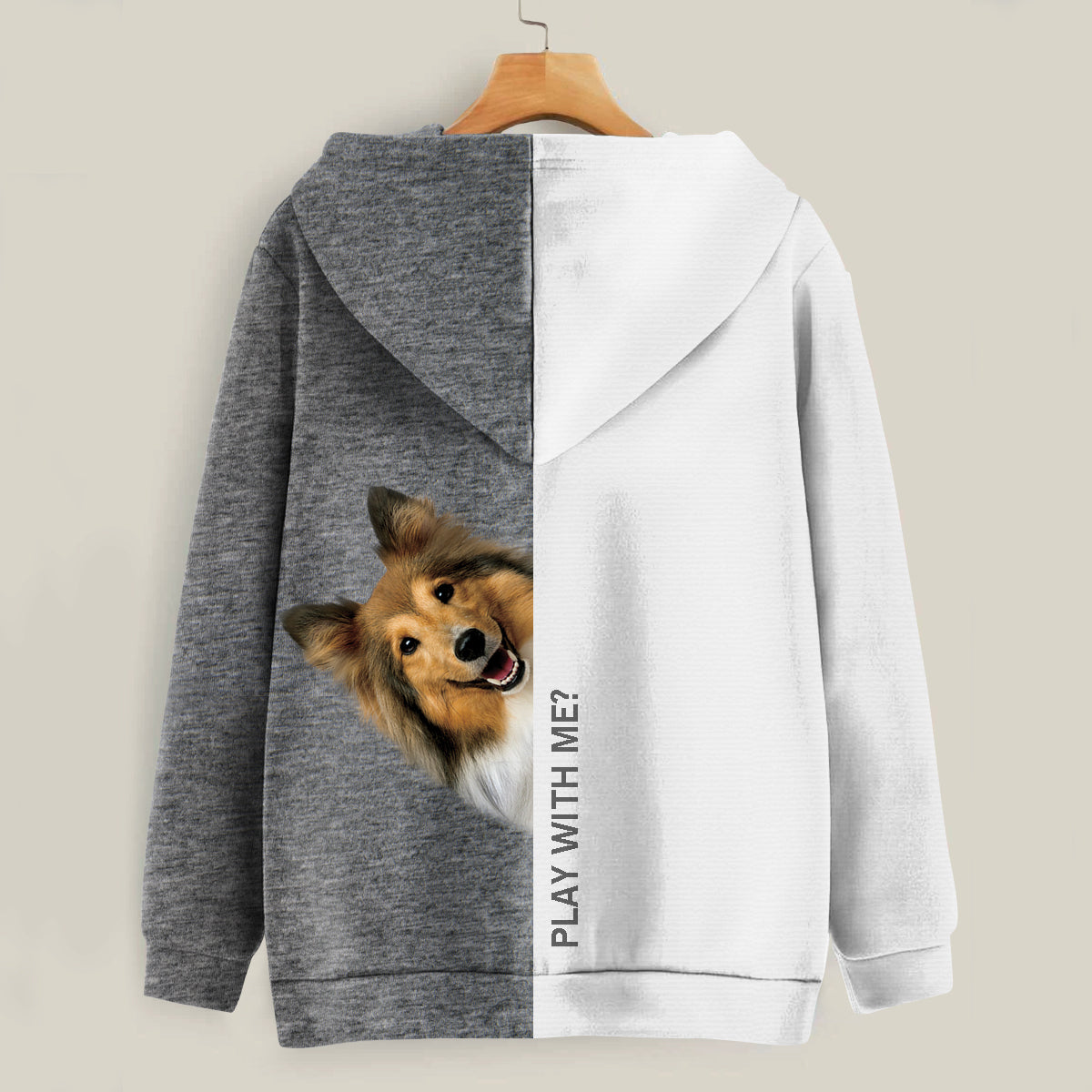 Funny Happy Time - Shetland Sheepdog Hoodie V1