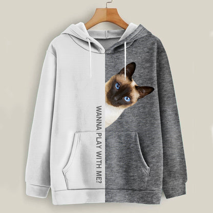 Lustige glückliche Zeit - Siamkatzen-Hoodie V1