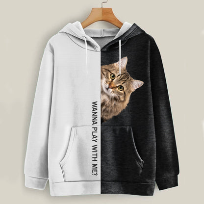 Lustige glückliche Zeit - Sibirischer Katzen-Hoodie V1