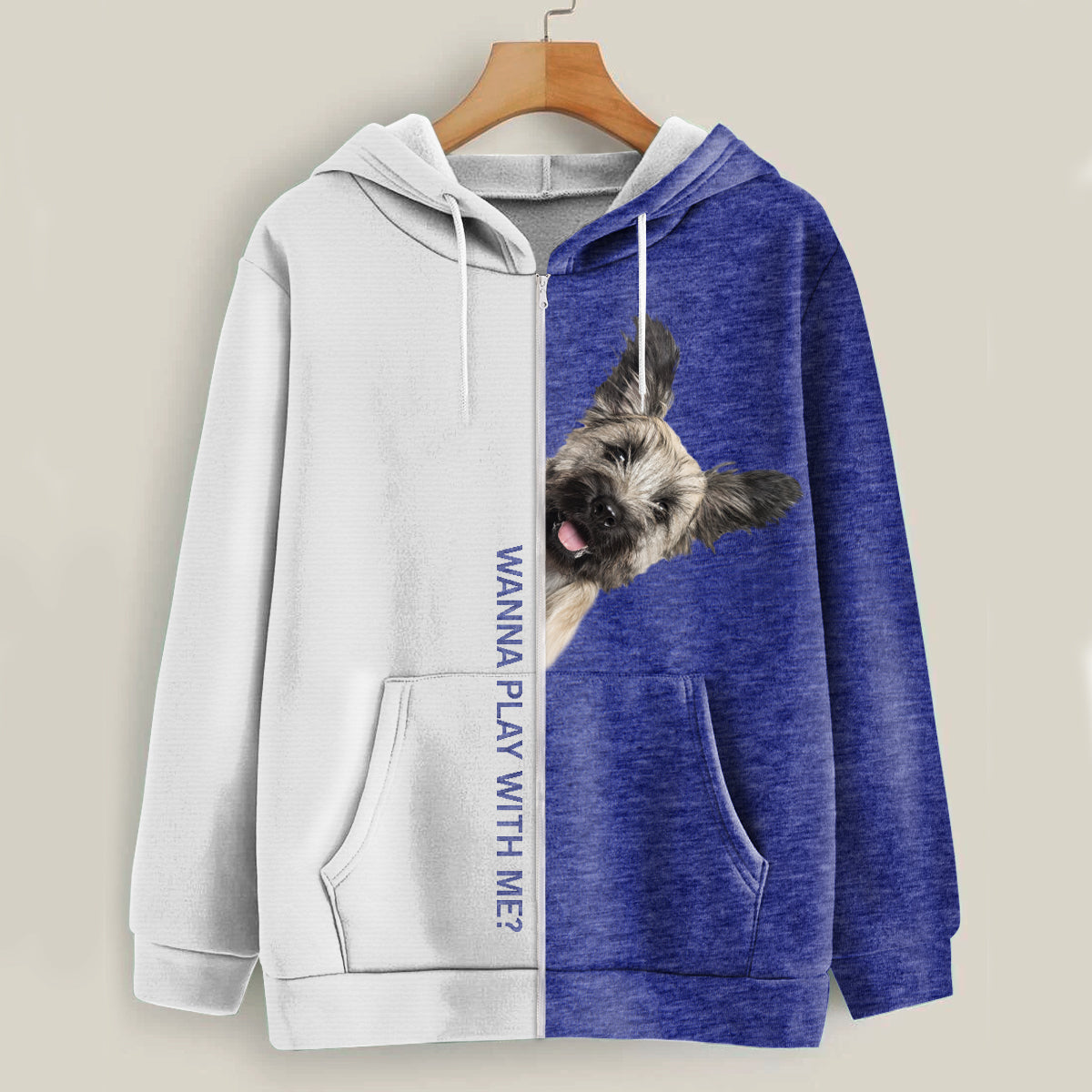 Funny Happy Time - Skye Terrier Hoodie V1