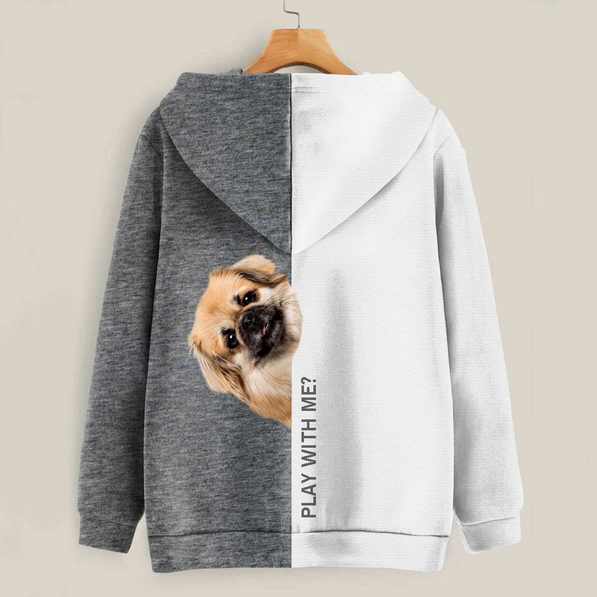 Funny Happy Time - Tibetan Spaniel Hoodie V1